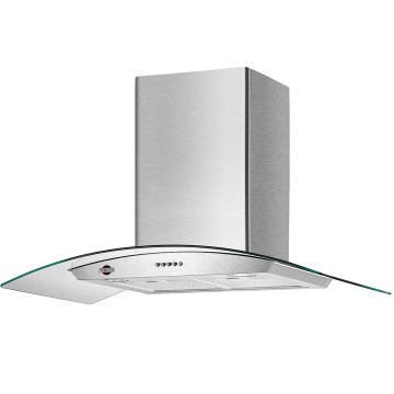 CAMPANA VIDRIO CURVO INOX...