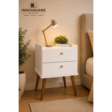 MESA DE LUZ CON 2 CAJONES
